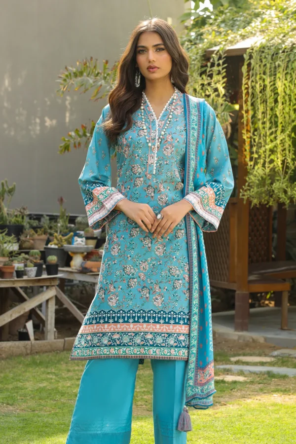 KOMAL PRINTED LAWN CHIFFON DUPATTA - Image 2
