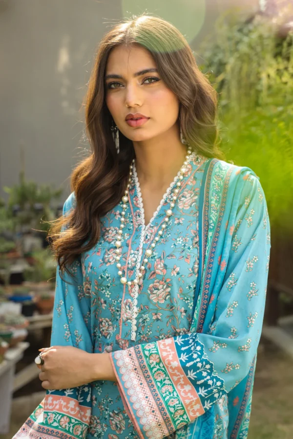 KOMAL PRINTED LAWN CHIFFON DUPATTA - Image 3