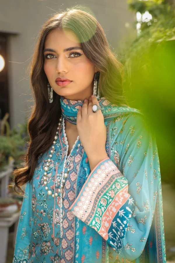 KOMAL PRINTED LAWN CHIFFON DUPATTA - Image 4