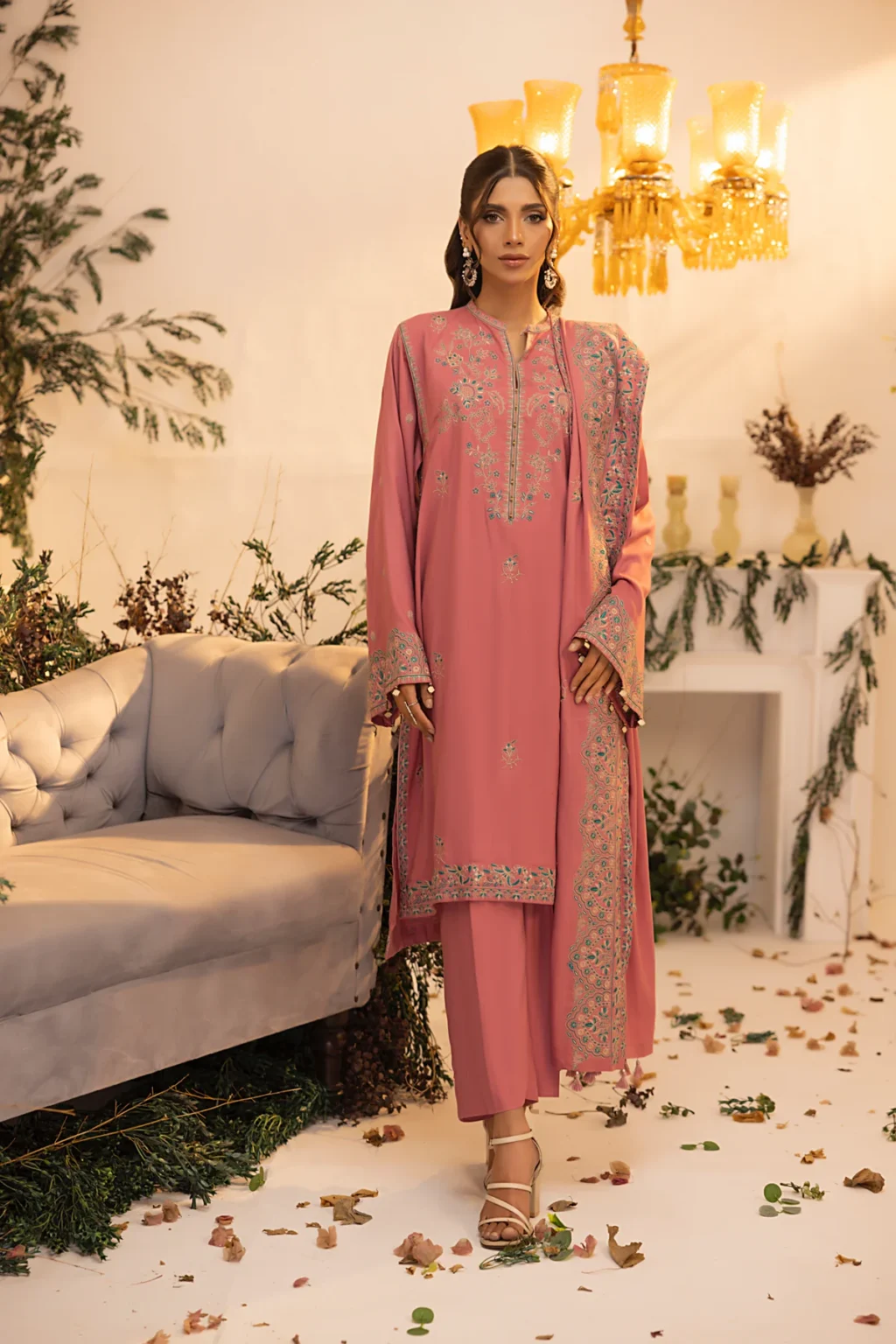 Lakhany Cashmi Embroidered Shawl