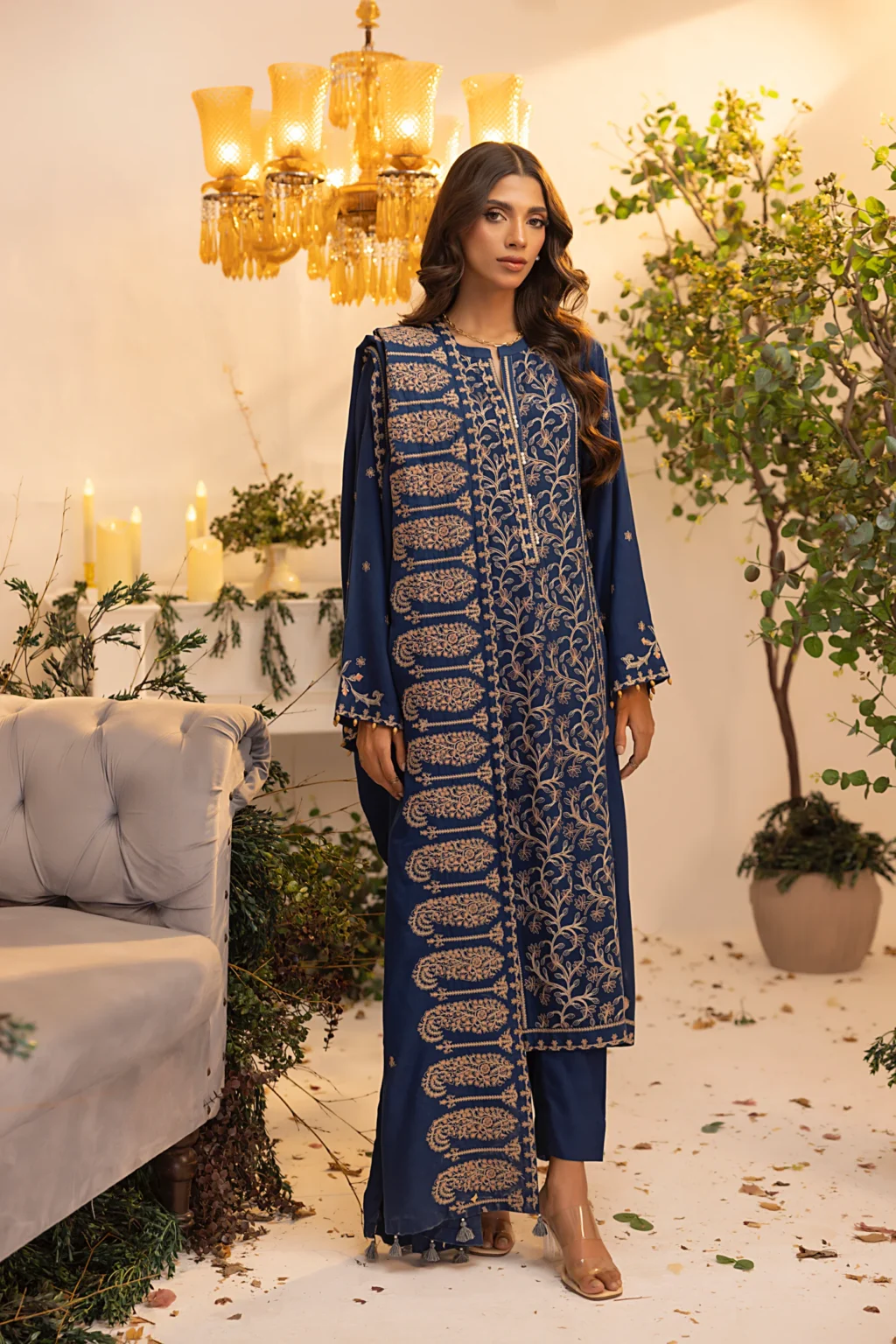 Lakhany Cashmi Embroidered Shawl
